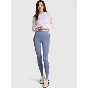 Victorias Secret Pink Relay Leggings NWT Size Small Dusty Iris Blue